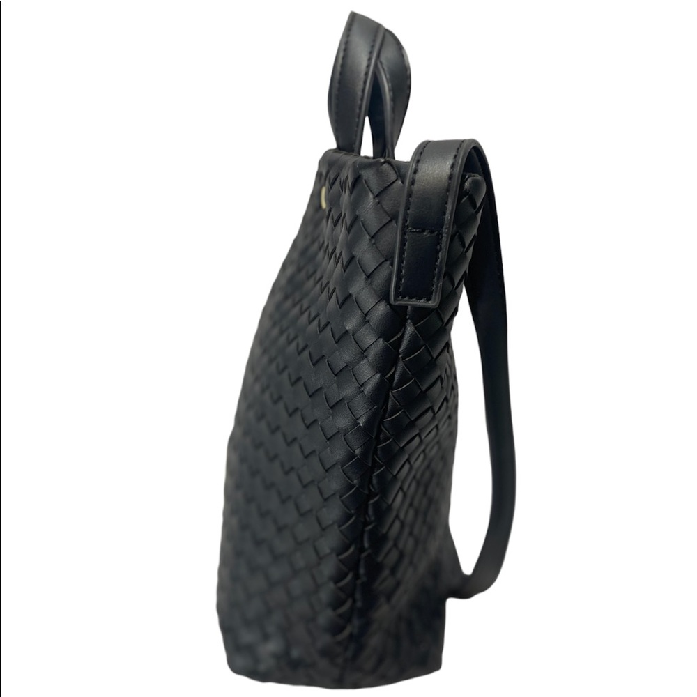 Christian Lacroix Elisa Woven Purse Black Polyvinyl Shoulder Bag - Picture 3 of 6